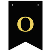 Schwarz-Gold-Glückwunsch-Graduate-Abschluss Wimpelkette (Dritte Fahne)