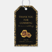 Schwarz-Gold-Goth-Muster Geschenkanhänger (Vorderseite)