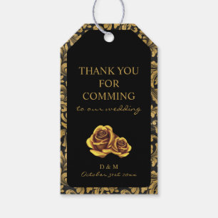 Schwarz-Gold-Goth-Muster Geschenkanhänger