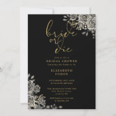 Schwarz-Gold-Gothic-Brautparty überbrückt oder Die Einladung (Vorderseite)