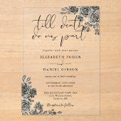 Schwarz-Gold-Gothic-Rose Acryleinladungen (Vorderseite)