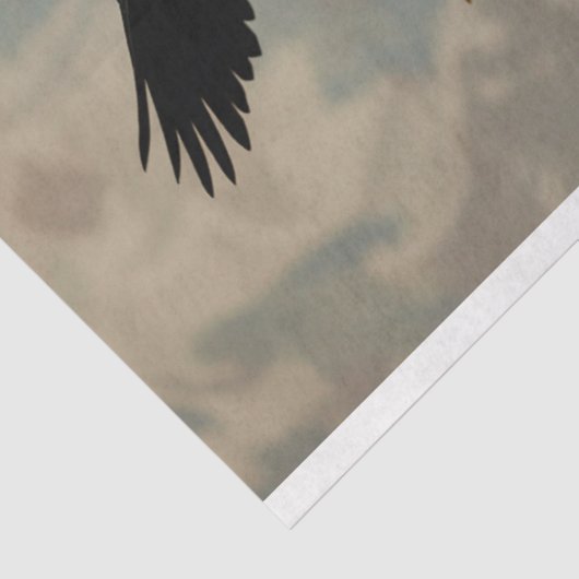 Schwarz & Gold Gothic Skelettdekoupage Seidenpapier (Ausschnitt)