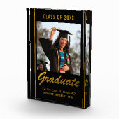 Schwarz-Gold-Grad-Abschluss 2023 Fotoblock (Rechts)
