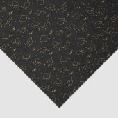 Schwarz-Gold-Graduierungs-Cap-Toss Seidenpapier (Ausschnitt)