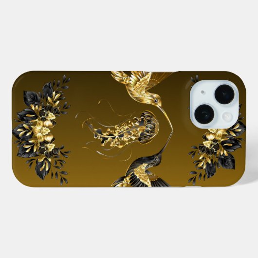 Schwarz-Gold-Grafik, ätherische Einheit Case-Mate iPhone Hülle (Rückseite (Horizontal))