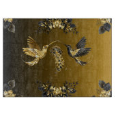 Schwarz-Gold-Grafik, Lux Abstract Design Schneidebrett (Vorderseite)