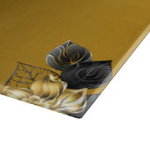 Schwarz-Gold-Grafik, Lux Abstract Design Schneidebrett (Ecke)