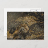 Schwarz-Gold-Granit Postkarte (Vorne/Hinten)