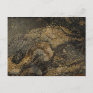 Schwarz-Gold-Granit Postkarte