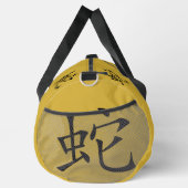 Schwarz, Gold, Grau, Jahr der Schlange Chinesische Duffle Bag (Rechts)