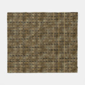 Schwarz-Gold-Griechisches Schlüsselmuster Fleecedecke (Vorderseite (Horizontal))