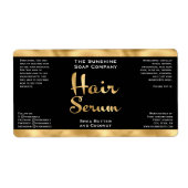 Schwarz-Gold-Haarserumflasche (Vorne)