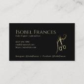 Schwarz-Gold-Haarstylist Visitenkarte (Rückseite)