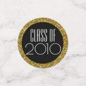 Schwarz, Gold High School Wiedersehen Konfetti (Klein Vorderseite)