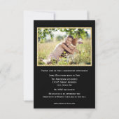 Schwarz/Gold-Hintergrund - 3x5-Graduierungspartei Einladung (Rückseite)