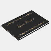 Schwarz-Gold-Hochzeit Gästebuch (Ecke)