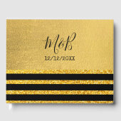Schwarz-Gold-Hochzeit Gästebuch (Vorderseite)