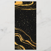 Schwarz-Gold-Hochzeit Menükarte (Rückseite)