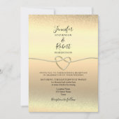 Schwarz-Gold-Hochzeitsempfang Einladung (Vorderseite)