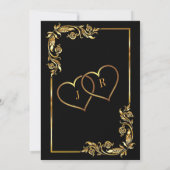 Schwarz-Gold-Hochzeitsgestaltung - Ihre eigene (Rückseite)