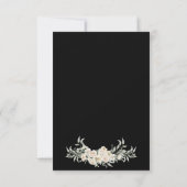 Schwarz-Gold-Hochzeitskarte Einladung (Rückseite)