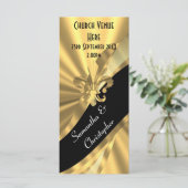 Schwarz-Gold-Hochzeitsprogramm Programm (Stehend Vorderseite)