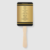 Schwarz-Gold-Hochzeitsprogramme Fächer (Rückseite)