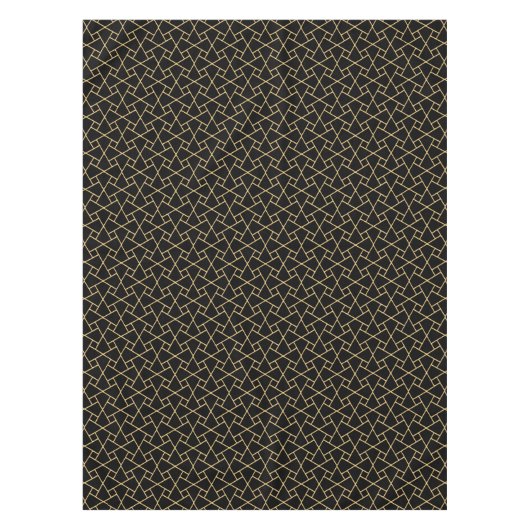 Schwarz-Gold-Islamisches Muster Tischdecke (Vorderseite)