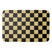 Schwarz-gold kariert badematte (Vorderseite)