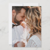 Schwarz-Gold-Klassik-Foto-Hochzeitseinladung Einladung (Rückseite)