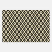 Schwarz Gold Klassiker Geschenkpapier Set (Vorderseite 3)