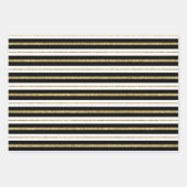 Schwarz Gold Klassiker Geschenkpapier Set (Vorderseite)