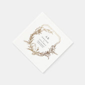 Schwarz-Gold-Klassiker Hochzeit Serviette (Ecke)