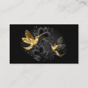 Schwarz-Gold-Kolibri Visitenkarte
