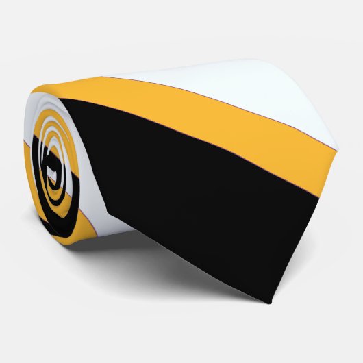 Schwarz-Gold-Krawatte Krawatte (Gerollt)