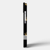 Schwarz-Gold-Kronenmuster Case-Mate iPhone Hülle (Rückseite / Links)