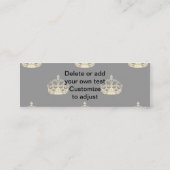 Schwarz-Gold-Kronenmuster Mini Visitenkarte (Rückseite)