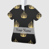 Schwarz-Gold-Kronenmuster Ornament (Vorderseite)
