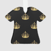 Schwarz-Gold-Kronenmuster Ornament (Rückseite)