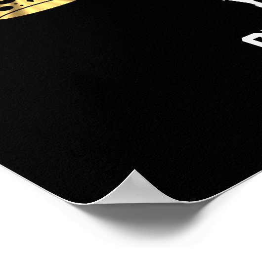 Schwarz-Gold-Kronenmuster Poster (Ecke)