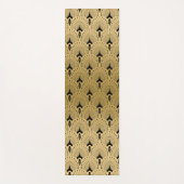 Schwarz-Gold-Kunst-Deko-Muster Yogamatte (Vorderseite)