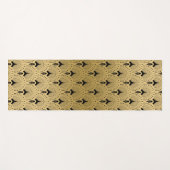 Schwarz-Gold-Kunst-Deko-Muster Yogamatte (Vorderseite (Horizontal))