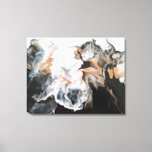 Schwarz/Gold Lacy, Abstrakte Leinwand, flüssig Leinwanddruck (Vorderseite)