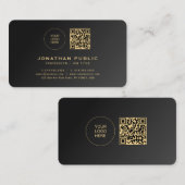Schwarz & Gold laden Sie Ihre Logoecke hoch. Visitenkarte (Vorne/Hinten)