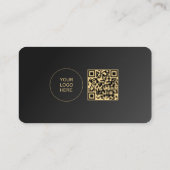 Schwarz & Gold laden Sie Ihre Logoecke hoch. Visitenkarte (Rückseite)