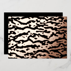 Schwarz-Gold-Leopard-Cameo-Effekt-Design Folien Feiertagskarte