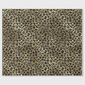 Schwarz-Gold-Leopard-Muster Geschenkpapier (Flach)