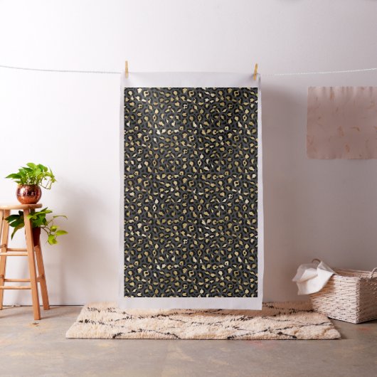Schwarz-Gold-Leopard-Muster Stoff (Beispiel)
