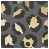 Schwarz-Gold-Leopard-Muster Stoff (Nahaufnahme)