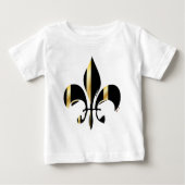 Schwarz-Gold-Lilie Baby T-shirt (Vorderseite)